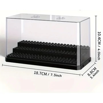 Több LEGO figura tárolására alkalmas 3 lépcsős vitrin