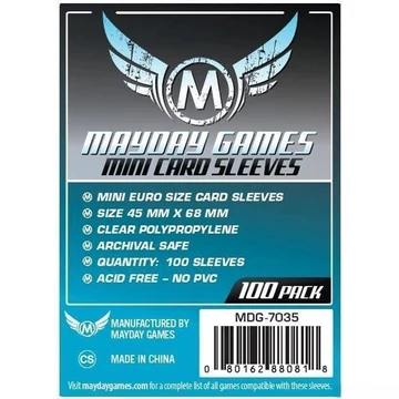 Mayday Games "Mini Euro" kártyavédő 45x68 mm. (100db)