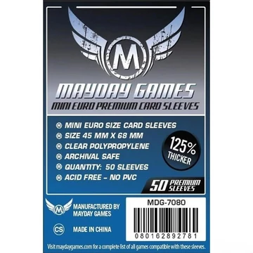 Mayday Games Prémium "Mini Euro" kártyavédő 45x68mm. (50db)