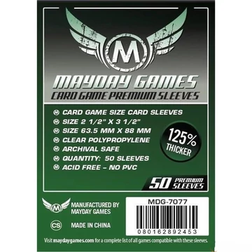 Mayday Games Premium kártyavédő 63,5x88mm. (50db)