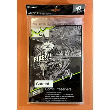 Comic Preservers Ultra Pro Bag and Board combination (10-10 fólia és karton egyben) 17,78x25,4 cm.
