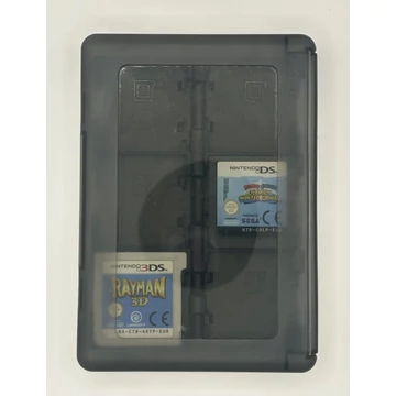 Nintendo Ds, 2Ds, 3Ds kártya tartó tok - áttetsző fekete